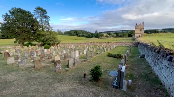Historic Cemetery Chipping Campden Cotswolds Gloucestershire Anglia Zjednoczone Królestwo Szeroki — Wideo stockowe