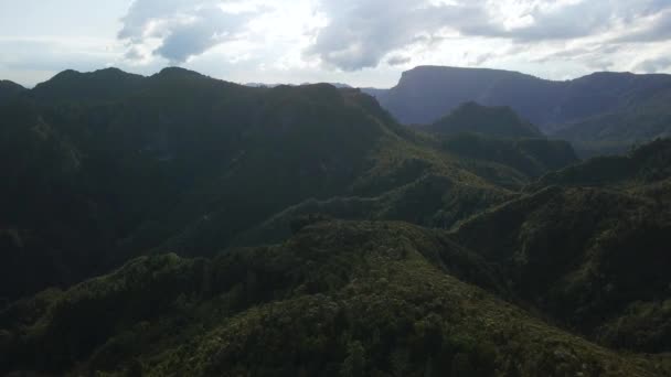 Panoramatický Výhled Pohoří Které Zastíní Slunce Nový Zéland — Stock video