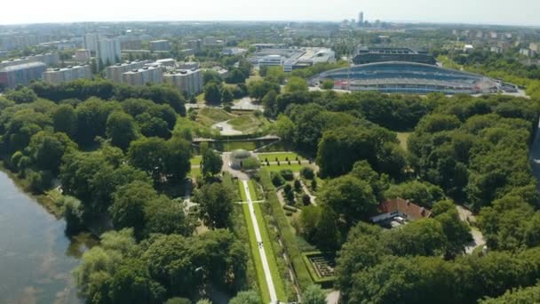 Krásný Dron Záběr Malmö Švédsko Letního Odpoledne — Stock video