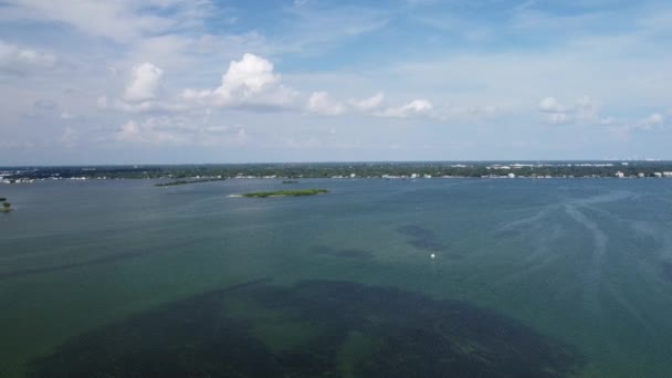 Drohnenaufnahme Der Bucht Von Boca Ciega Befindet Sich Osten Der — Stockvideo