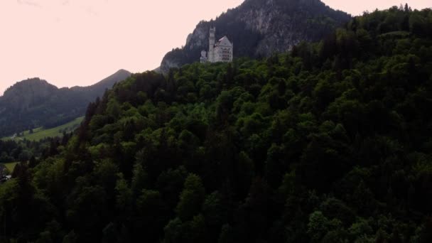 Αυγή Στο Κάστρο Neuschwanstein Κοντά Στο Fussen Στη Νοτιοδυτική Βαυαρία — Αρχείο Βίντεο