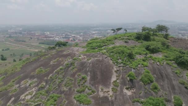 Aerial Wonderland Twin Peaks Abuja Nigeria Szeroki Strzał Przodu — Wideo stockowe