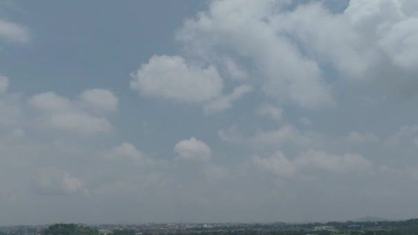 Aerial Jezerní Nádrž Jabi Abuji Nigérii Afrika Odhaluje Obrácené Spouštění — Stock video