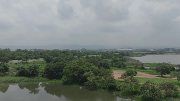 Aerial Jabi Lake Reservoir Abuja Nigeria Afrika Framåt — Stockvideo