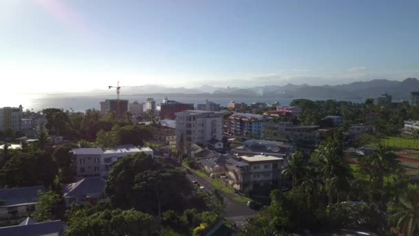 Снимки Беспилотников Сувы Других Частей Островов Фиджи Включая Столицу Пляжи — стоковое видео