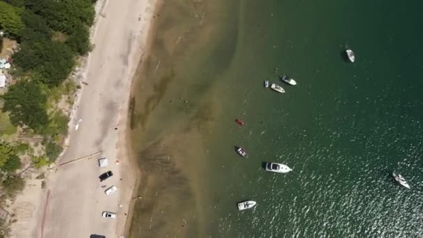 Vista Costera Verano Nickel Beach Ontario Canadá Vehículos Coches Estacionados — Vídeos de Stock