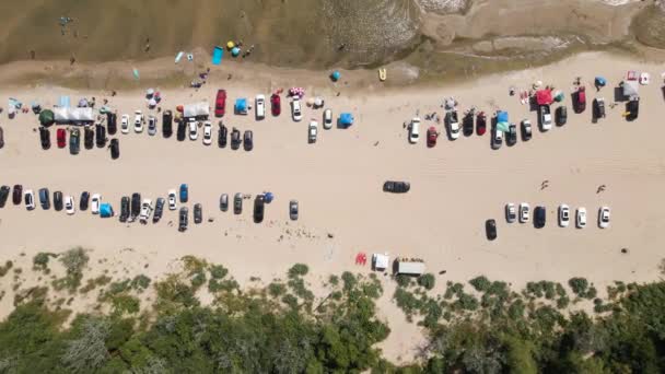 Aparcamiento Frente Mar Nickel Beach Ontario Canadá Vehículos Coches Aparcados — Vídeos de Stock