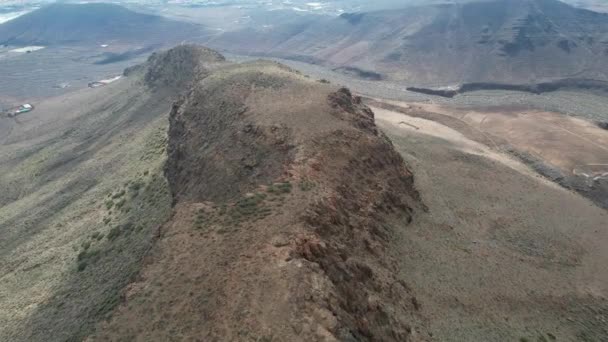 Panela Aérea Para Baixo Topo Roque Aguaryo — Vídeo de Stock