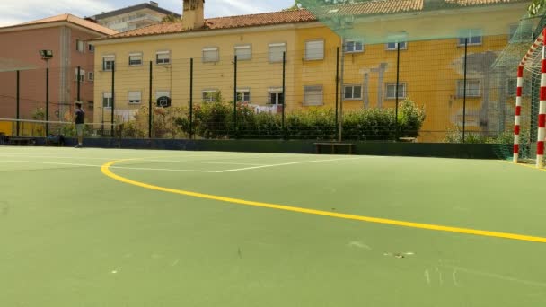 Tennis Speler Spreekt Met Rivaal Regels Definiëren Lissabon Portugal Langzame — Stockvideo