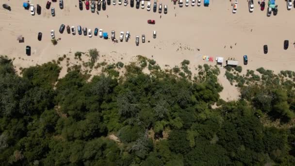 Vista Costera Verano Nickel Beach Ontario Canadá Coches Aparcados Junto — Vídeos de Stock