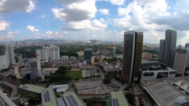 Drone Shots Kuala Lumpur City Traffic Streets Malaysia Uhd — Stock Video