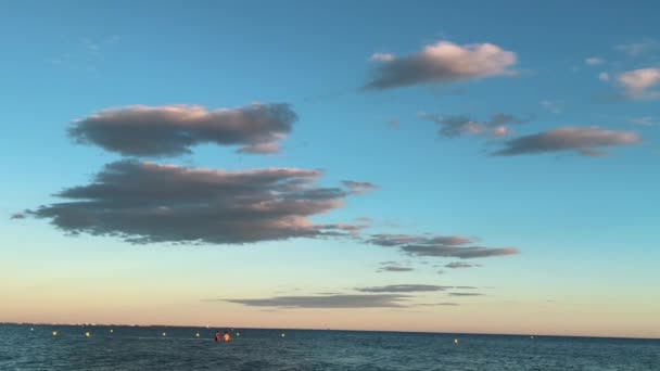 Небе Над Морем Облачно — стоковое видео