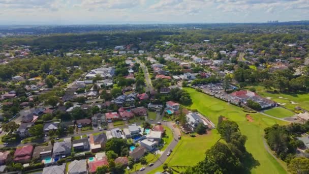 Dron Casas Horizonte Sydney Australia — Vídeo de stock