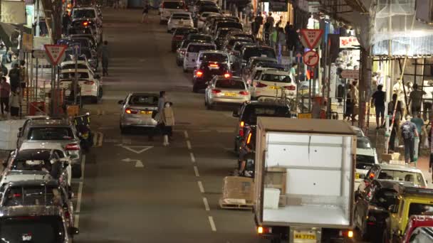 市中心繁华的街道上传统的夜市 — 图库视频影像