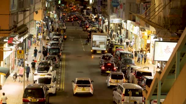 Vista Aérea Centro Cidade Com Tradicional Mercado Noturno Antigo — Vídeo de Stock