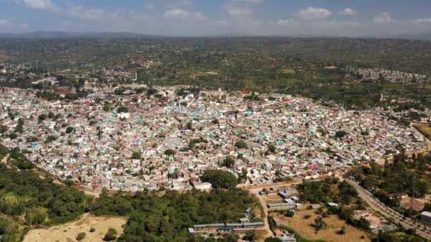 Повітряний Панорамний Вид Над Старим Містом Харара Ефіопії Безпілотний — стокове відео
