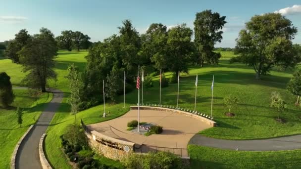 Service Militaire Honore Les Anciens Combattants Drapeaux Des Branches Service — Video