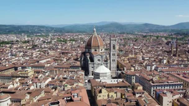 Florencia Catedral Santa Maria Del Fiore Baptisterio Florencia Campanario Giotto — Vídeo de stock