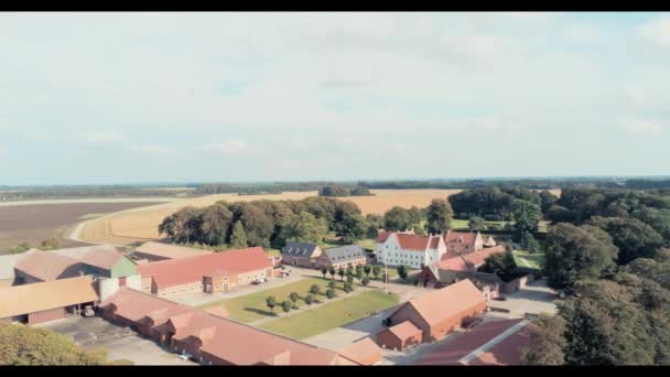 Drone Beelden Van Tjele Gods — Stockvideo