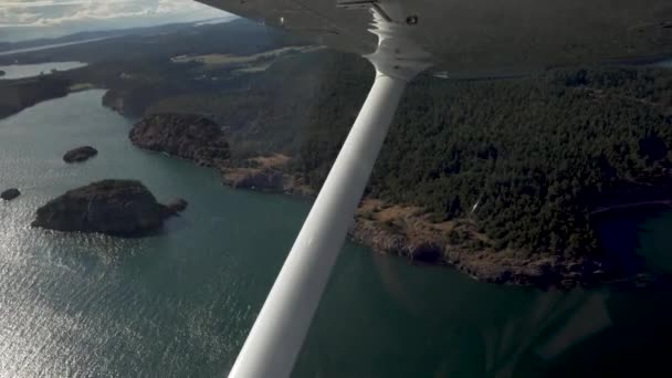 Malerische Landschaft Der San Juan Inseln Bundesstaat Washington Aus Dem — Stockvideo