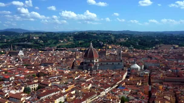 Panoramablick Auf Florenz Und Den Dom Von Florenz Der Toskana — Stockvideo