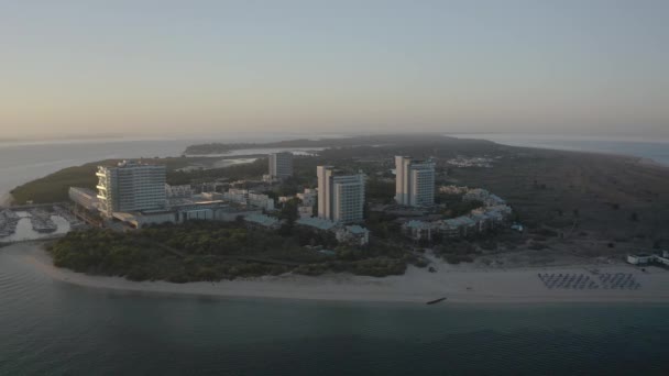 Fabulosa Vista Aérea Isla Histórica Lago Portugal Ciudad Antigua Ciudad — Vídeos de Stock