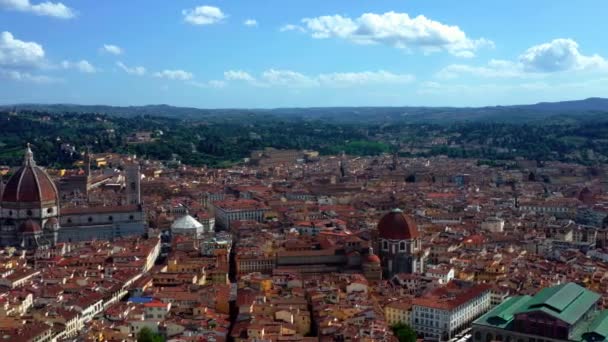 Vista Panorâmica Paisagem Urbana Compacta Com Duomo Florença Toscana Itália — Vídeo de Stock