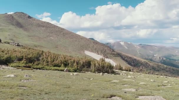Side Pan Tundra Landskap Rocky Mountain National Park — Stockvideo