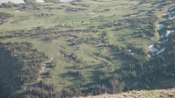 Pan Upp Över Tundra Rocky Mountain National Park — Stockvideo