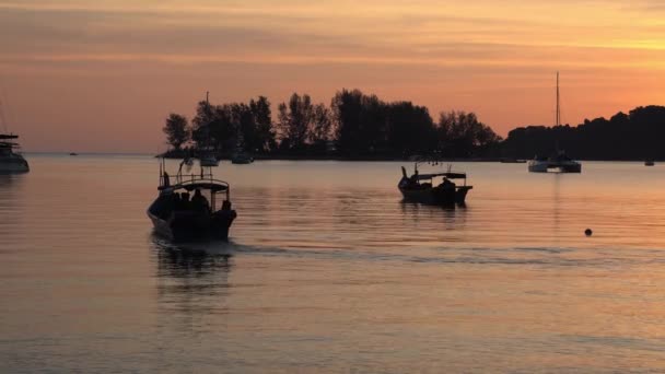 Barco Pesca Tradicional Cruzeiro Para Frente Pescador Para Mar Para — Vídeo de Stock