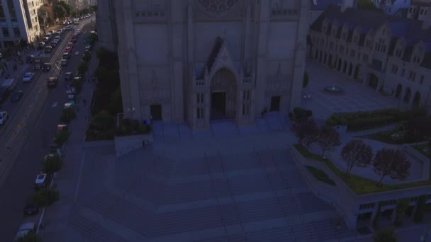 Grace Cathedral Ligger San Francisco Altartavla Byggd Keith Haring — Stockvideo