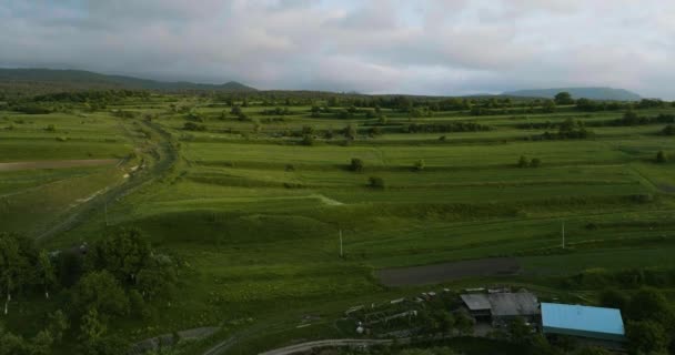 Een Uitzicht Van Groen Landelijk Landschap Buurt Van Chobareti Village — Stockvideo