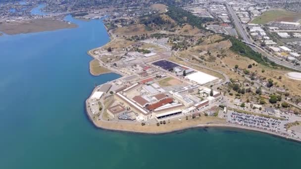 San Quentin State Prison Antennenschwenkung Zur Enthüllung Der Umgebung San — Stockvideo