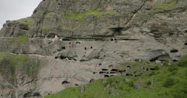 Alte Höhlen Des Vanis Kvabebi Klosters Der Region Samtskhe Javakheti — Stockvideo