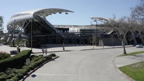 Drone Volando Por Banc California Stadium Los Ángeles — Vídeo de stock