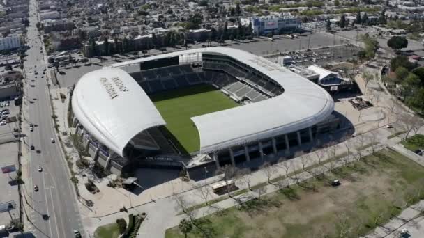 空中からの眺め Banc California Stadium Exposition Park Los Angeles — ストック動画