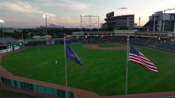 Penn State College Baseballový Zápas Letecký Záběr Centrálního Pole Medlar — Stock video