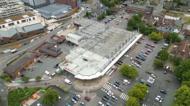 Fotografia Aérea Rotativa Supermercado Canterbury — Vídeo de Stock