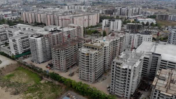 Gayrimenkul Geliştirme Yeni Apartman Inşaatı Inşaat Alanı Hava Manzarası — Stok video