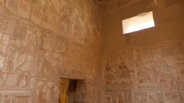 Innenansicht Eines Grabsteins Dorf Deir Medina Der Nähe Von Luxor — Stockvideo