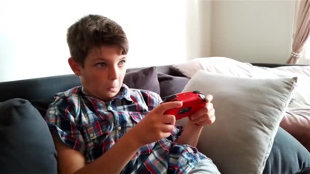 Boy Gaming Video Game Nintendo Switch Ігровій Консолі — стокове відео