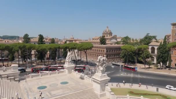 Personnes Marchant Monument Vittorio Emanuele Autel Patrie Rome Italie — Video