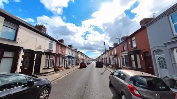 Wavertree Dzielnicy Liverpool Merseyside Uchwycił Ten Piękny Dość Widok Ulicy — Wideo stockowe
