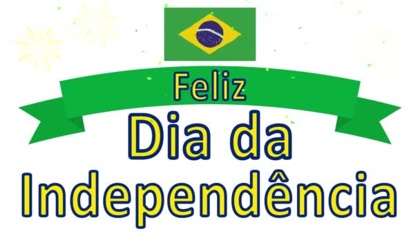 Joyeuse Fête Indépendance Brésil Motion Design Septembre Indépendance Brésil Animation — Video