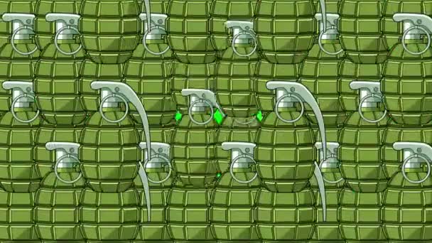 グリーンスクリーングレネードトランジションパック 画面をカバーし 消える手榴弾アニメーション クロマキーグレネードアニメーション 緑の背景のアニメーション Mp4 — ストック動画