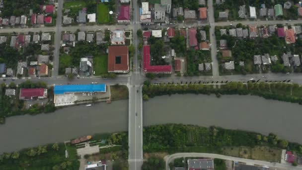 Veduta Aerea Del Ponte Poti Sul Canale Rioni Georgia Con — Video Stock