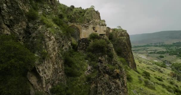 Kura Riverbank Samtske Javakhet Aspindza Georgia Daki Dağlardaki Tmogvi Kalesi — Stok video