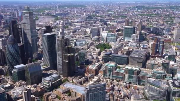 City London Torn Spårning Norrut Till Liverpool Street Station Med — Stockvideo