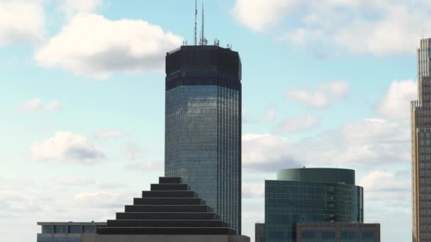 Aerial Parallax Ids Center Épület Minneapolis Belvárosában Minnesota — Stock videók