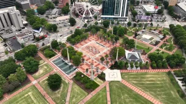 Luftfoto Atlantas Bymidte Nær Centennial Park – Stock-video